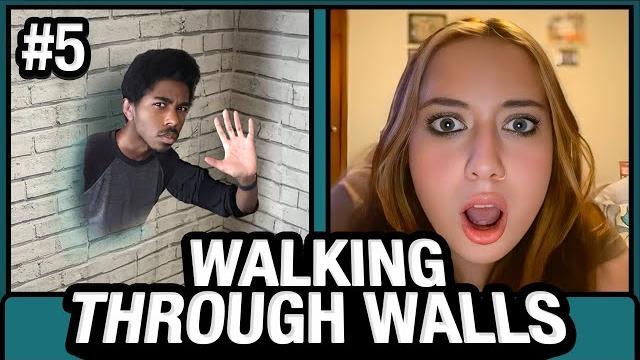 Walking through walls magic trick on omegle #5 Walking through walls magic trick on omegle #5