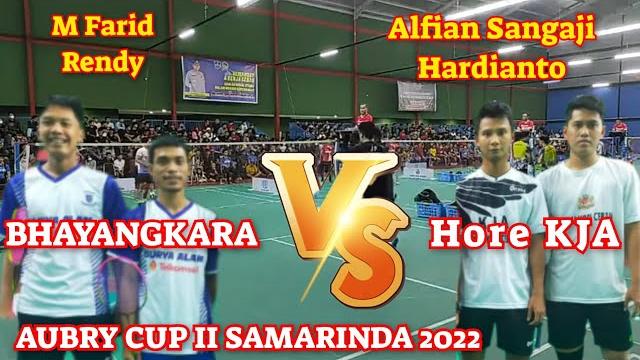 Alfian sangaji/hardianto (pb hore kja) vs farid/rendy (pb bhayangkara) || aubry cup ii samarinda Alfian sangaji/hardianto (pb hore kja) vs farid/rendy (pb bhayangkara) || aubry cup ii samarinda