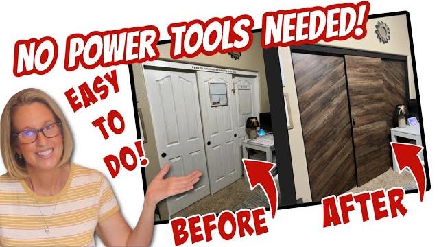 Diy barn doors on a budget | no tools | high-end looking barn doors you can afford closet door flip Diy barn doors on a budget | no tools | high-end looking barn doors you can afford closet door flip