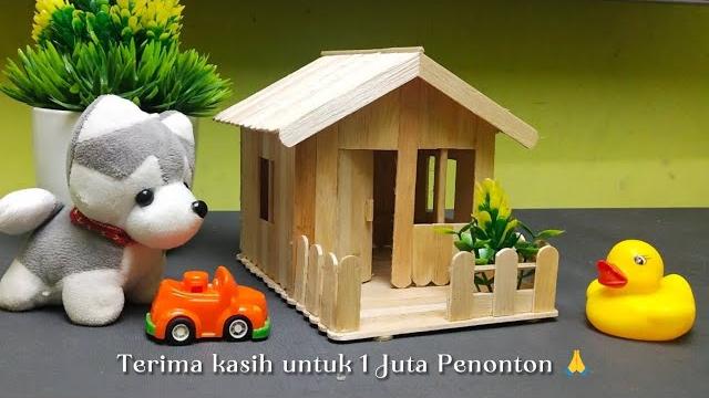 Cara membuat rumah dari stik es krim Cara membuat rumah dari stik es krim