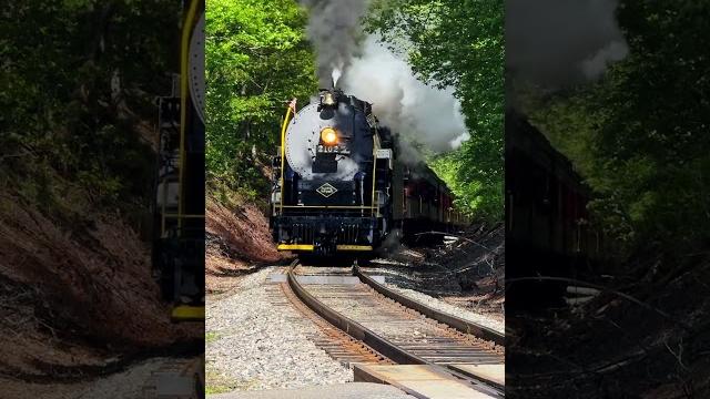 Reading & northern #2102 storms through a grade crossing in pa. #train #steamtrains #trainspotting Reading & northern #2102 storms through a grade crossing in pa. #train #steamtrains #trainspotting