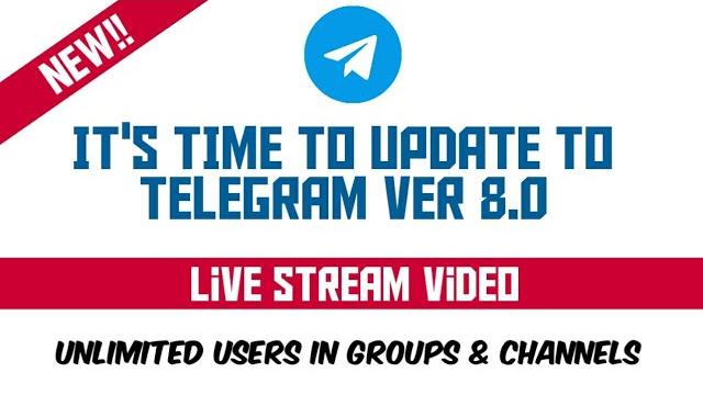 Live streams now on telegram 8.0 Live streams now on telegram 8.0