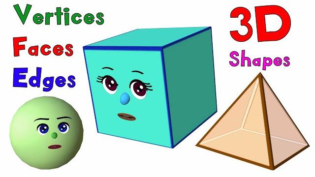 Learn about faces, edges and vertices - 3d shapes | basic geometry for kids | noodle kidz Learn about faces, edges and vertices - 3d shapes | basic geometry for kids | noodle kidz