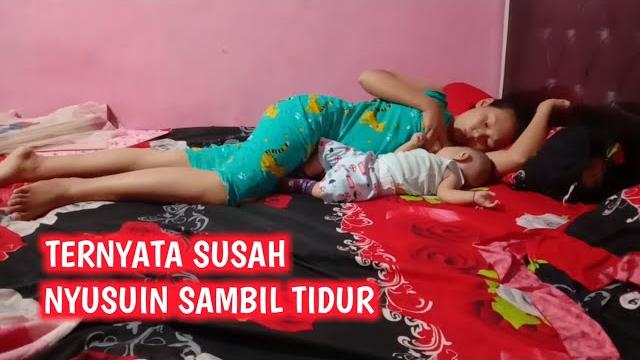 Belajar memberi asi sambil tidur||berhasil gak ya Belajar memberi asi sambil tidur||berhasil gak ya
