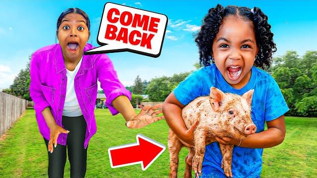 My daughter stole a pig! My daughter stole a pig!