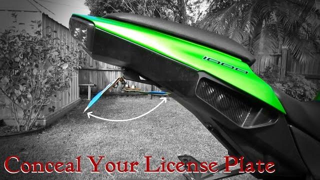 Motorcycle license plate flipper diy Motorcycle license plate flipper diy