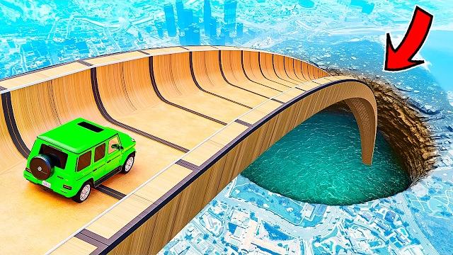 Cars vs water pothole ramps in gta 5 Cars vs water pothole ramps in gta 5