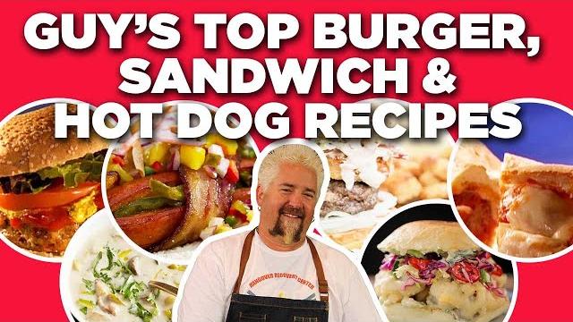 Guy fieri's top 10 burger, sandwich & hot dog recipe videos | guy's big bite | food network Guy fieri's top 10 burger, sandwich & hot dog recipe videos | guy's big bite | food network