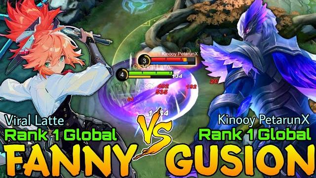 Top 1 global fanny ( viral latte) vs top 1 global gusion ( kinooy petarunx ) - mobile legends Top 1 global fanny ( viral latte) vs top 1 global gusion ( kinooy petarunx ) - mobile legends