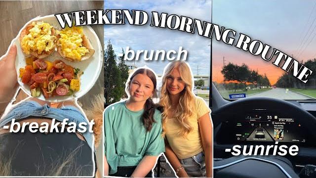 My weekend morning routine My weekend morning routine