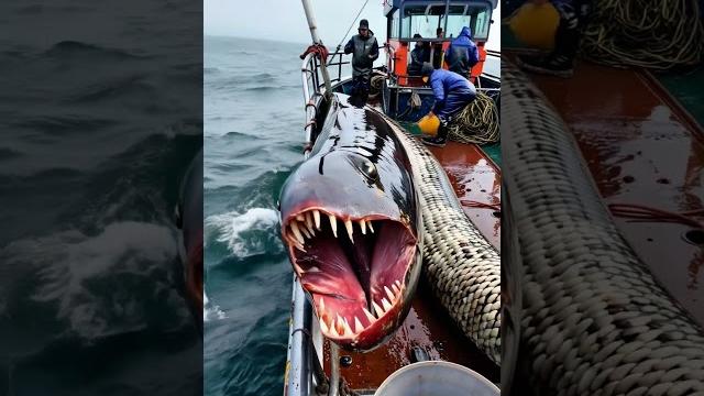 Giant sea creature caught by fishermen Giant sea creature caught by fishermen