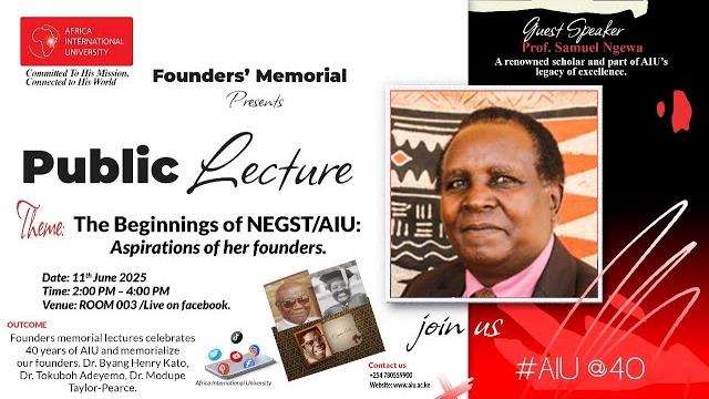 Public lecture the beginning of negst / aiu - june 2025 - africa international university Public lecture the beginning of negst / aiu - june 2025 - africa international university