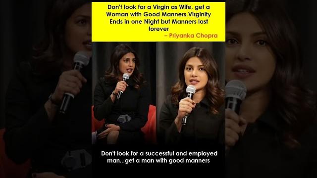 Manners virginity or money priyanka speak facts #priyankachopra #lifeadvice #shorts #respectmatters Manners virginity or money priyanka speak facts #priyankachopra #lifeadvice #shorts #respectmatters