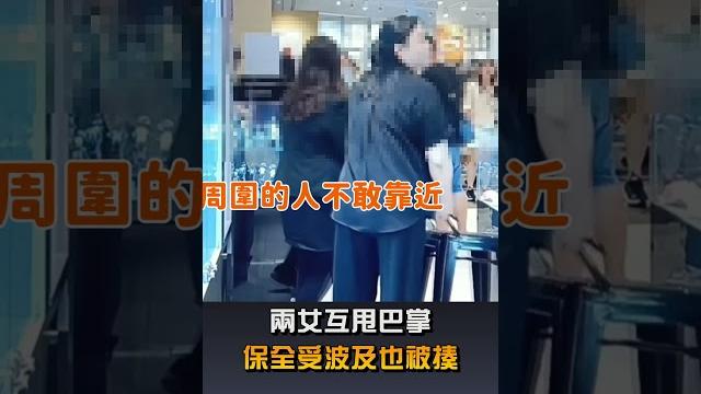 【社會】兩女互甩巴掌 保全受波及也被揍 【社會】兩女互甩巴掌 保全受波及也被揍