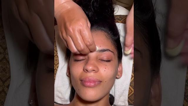 Asmr: super relaxing hot stone massage! #shorts Asmr: super relaxing hot stone massage! #shorts