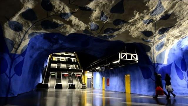 Art takes over the stockholm metro system Art takes over the stockholm metro system