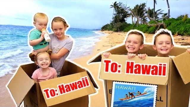 We pretend to send ourselves overseas to hawaii! (skit) kids fun tv family vacation We pretend to send ourselves overseas to hawaii! (skit) kids fun tv family vacation