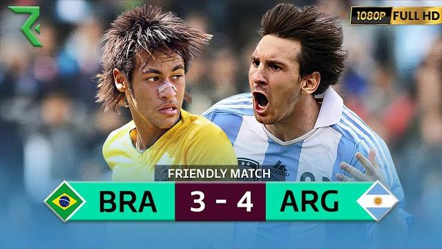 Messi humiliated neymar and the brazilian selection with hat trick and a spectacular genius goal Messi humiliated neymar and the brazilian selection with hat trick and a spectacular genius goal