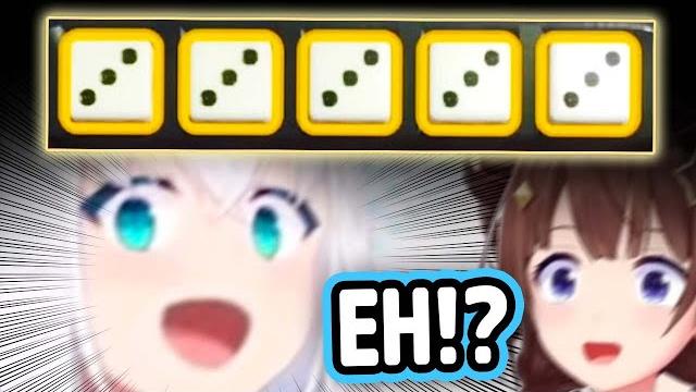 Sora broke fubuki with her lucky roll...【hololive】 Sora broke fubuki with her lucky roll...【hololive】