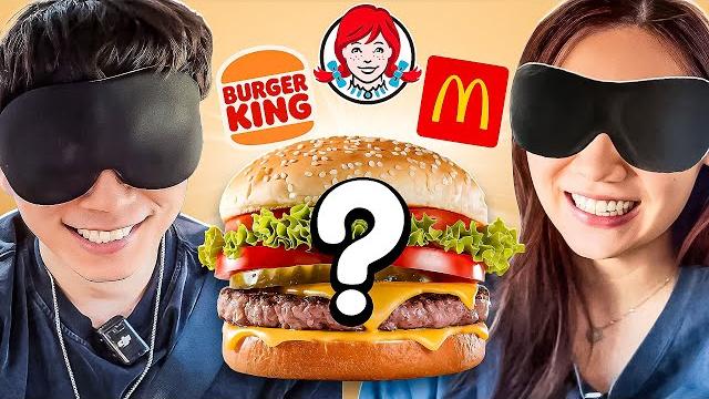 Blind guess the burger challenge with fanfan! Blind guess the burger challenge with fanfan!