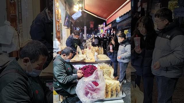 牡丹花饼 #chinese #美食 # street food 牡丹花饼 #chinese #美食 # street food