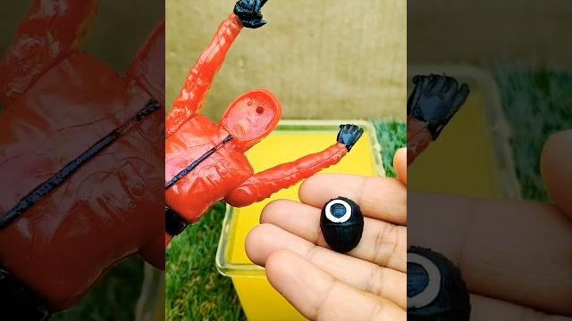 Squid game soldier finds his mask #shorts Squid game soldier finds his mask #shorts