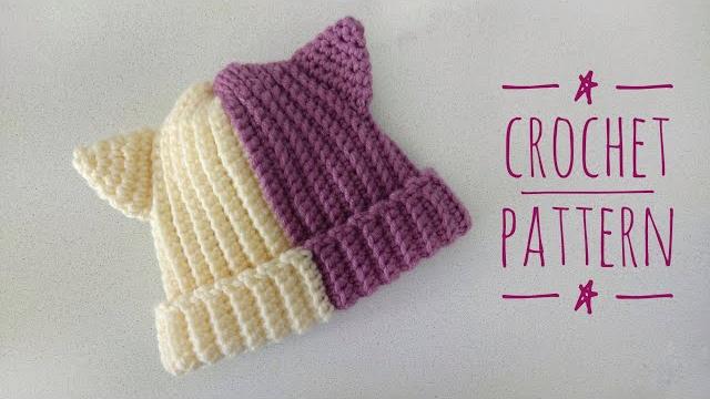 Two-color crochet hat for any size. hat with ears Two-color crochet hat for any size. hat with ears