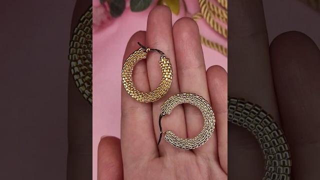 Как научиться делать серьги конго #мк #обучение #бисероплетение #серьгиконго #серьгикольца Как научиться делать серьги конго #мк #обучение #бисероплетение #серьгиконго #серьгикольца
