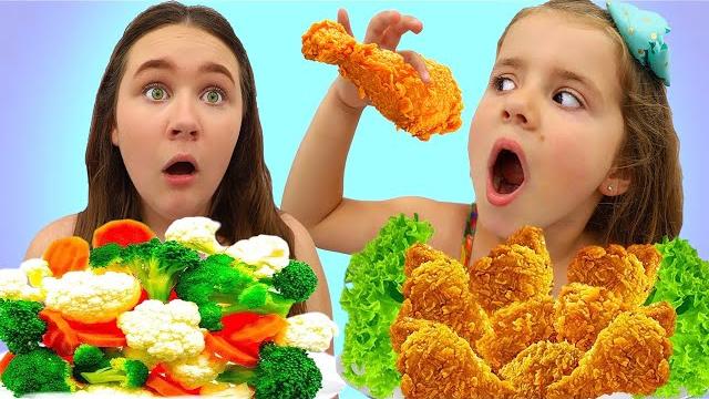 Ruby and bonnie pretend play school & learn to eat healthy food Ruby and bonnie pretend play school & learn to eat healthy food