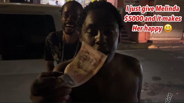 I give melinda $5000 to keep her until i get back at work | she say she will check me off the air I give melinda $5000 to keep her until i get back at work | she say she will check me off the air
