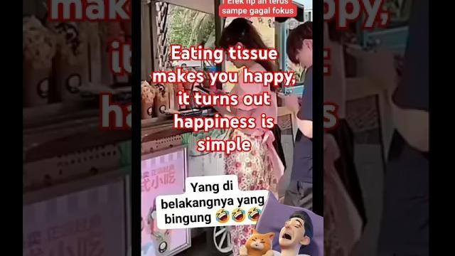 Eating tissue makes you happy, it turns out happiness is simple #funny #trending #babyparrotកូនសេក Eating tissue makes you happy, it turns out happiness is simple #funny #trending #babyparrotកូនសេក
