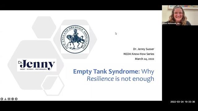 Neda know how with jenny susser to discuss empty tank syndrome: why resilience is not enough Neda know how with jenny susser to discuss empty tank syndrome: why resilience is not enough
