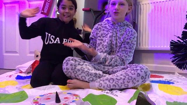 Playing twister Playing twister