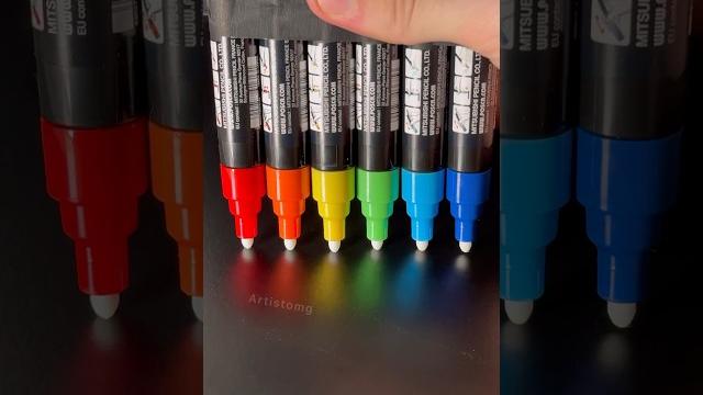 Activating rainbow colors! #satisfying #markers #asmr Activating rainbow colors! #satisfying #markers #asmr