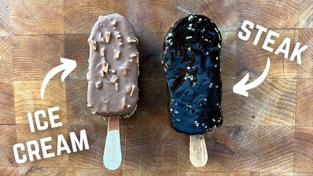 Steak ice cream #shorts Steak ice cream #shorts
