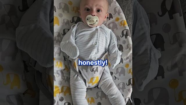 Exhausted dad puts baby's onesie on upside down Exhausted dad puts baby's onesie on upside down