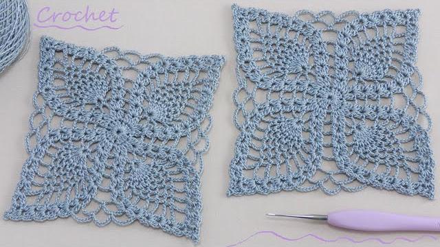 Чарующий квадратный мотив "ананасы" вязание крючком мкsuper beautiful pattern crochet square motifs Чарующий квадратный мотив "ананасы" вязание крючком мкsuper beautiful pattern crochet square motifs