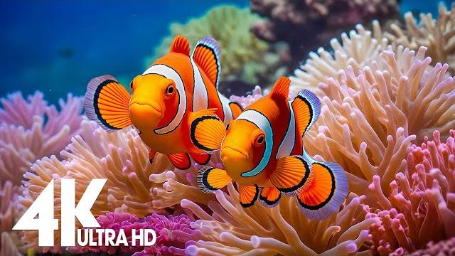 Aquarium 4k video (ultra hd)-relaxing music with colorful coral reefs,fish,and stunning ocean scenes Aquarium 4k video (ultra hd)-relaxing music with colorful coral reefs,fish,and stunning ocean scenes