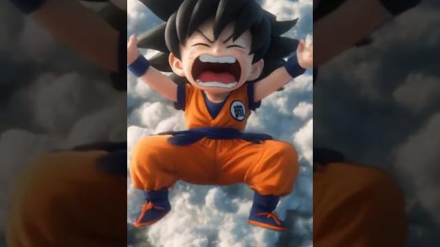 Kid goku fell from aeroplane #dragonball #goku #cute Kid goku fell from aeroplane #dragonball #goku #cute