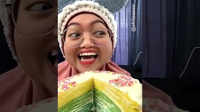 Crepe cake pelangi dari nasi #shorts Crepe cake pelangi dari nasi #shorts