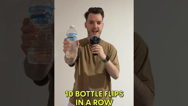 10 bottle flips in a row #asmr 10 bottle flips in a row #asmr