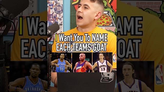 Name each nba team’s goat! do you agree? #shorts #nba #basketball #goat #mvp #debate #ranking Name each nba team’s goat! do you agree? #shorts #nba #basketball #goat #mvp #debate #ranking