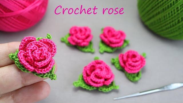Beautiful and very easy to crochet rose flower for beginners вязание крючком цветы маленькие розочки Beautiful and very easy to crochet rose flower for beginners вязание крючком цветы маленькие розочки