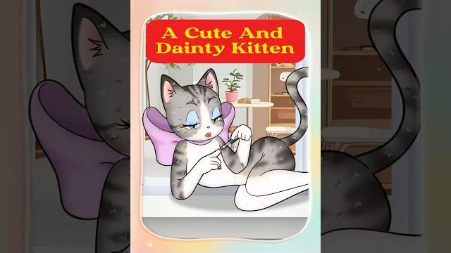 A cute and dainty kitten. #cat #animals #animation A cute and dainty kitten. #cat #animals #animation