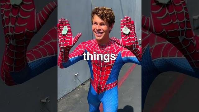 Climbing a building with real spider-man suit! Climbing a building with real spider-man suit!