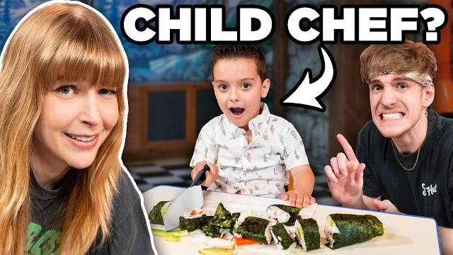 Teaching a 5 year old to make sushi Teaching a 5 year old to make sushi
