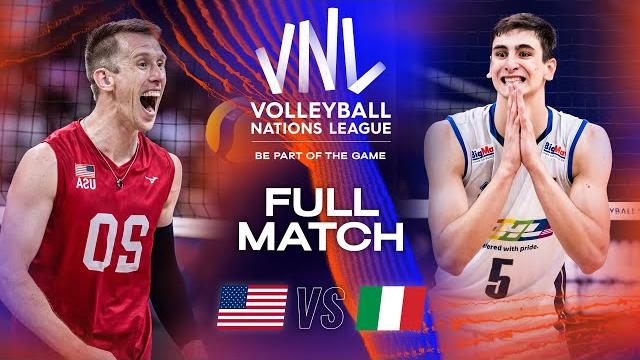 Usa vs. ita - legendary full match | semifinals | men's vnl 2023 Usa vs. ita - legendary full match | semifinals | men's vnl 2023