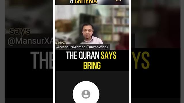 Quran's challenge & criteria i mansur Quran's challenge & criteria i mansur