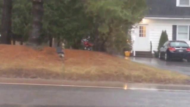 A very sad and wet motorcycle :( A very sad and wet motorcycle :(