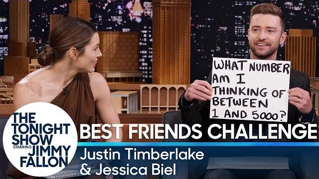 Best friends challenge with justin timberlake and jessica biel Best friends challenge with justin timberlake and jessica biel